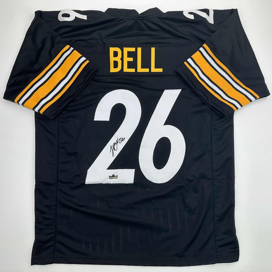 Facsimile Autographed Le'Veon LeVeon Bell Pittsburgh Black Reprint Jersey Men XL