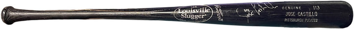 Jose Castillo signed Louisville Slugger 125 Game Used Model I 13 34” Pirates Bat