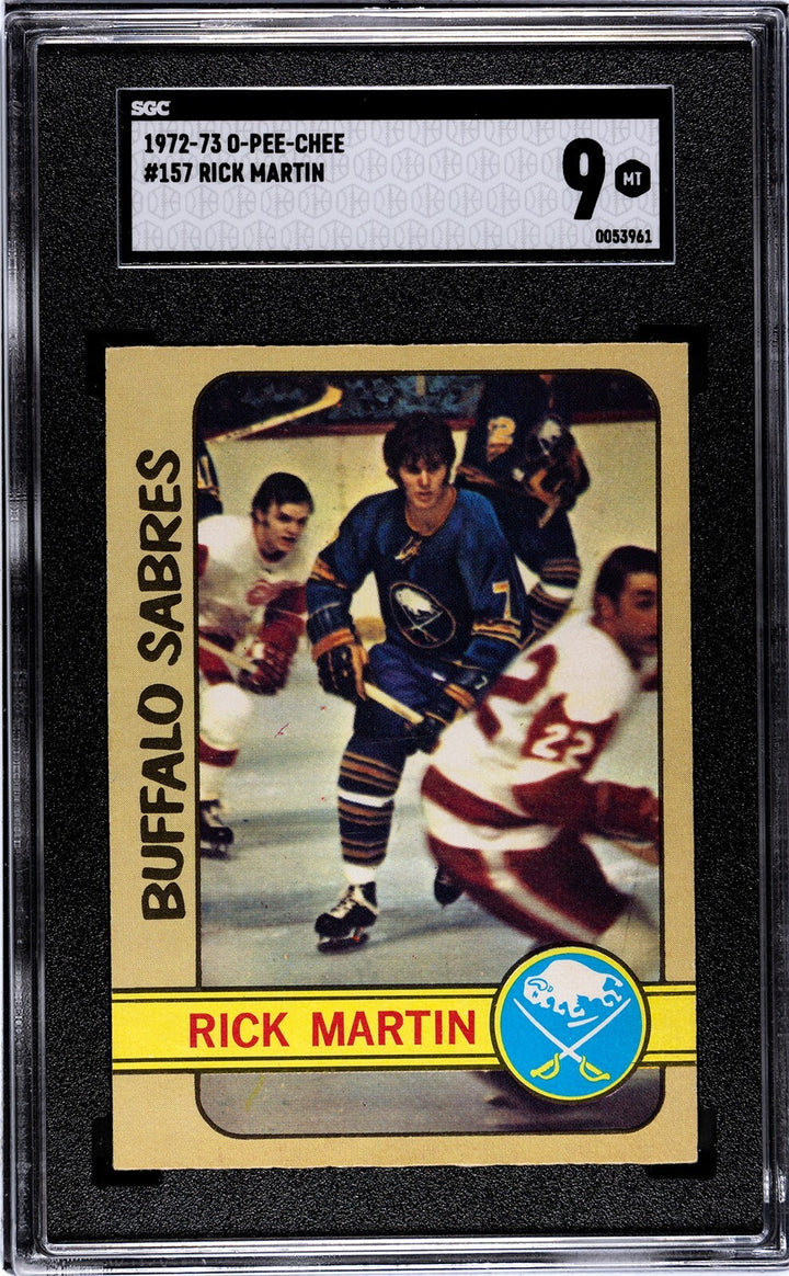 Rick Martin 1972-73 O-Pee-Chee NHL Card #157- SGC Graded 9 Mint (Buffalo Sabres)