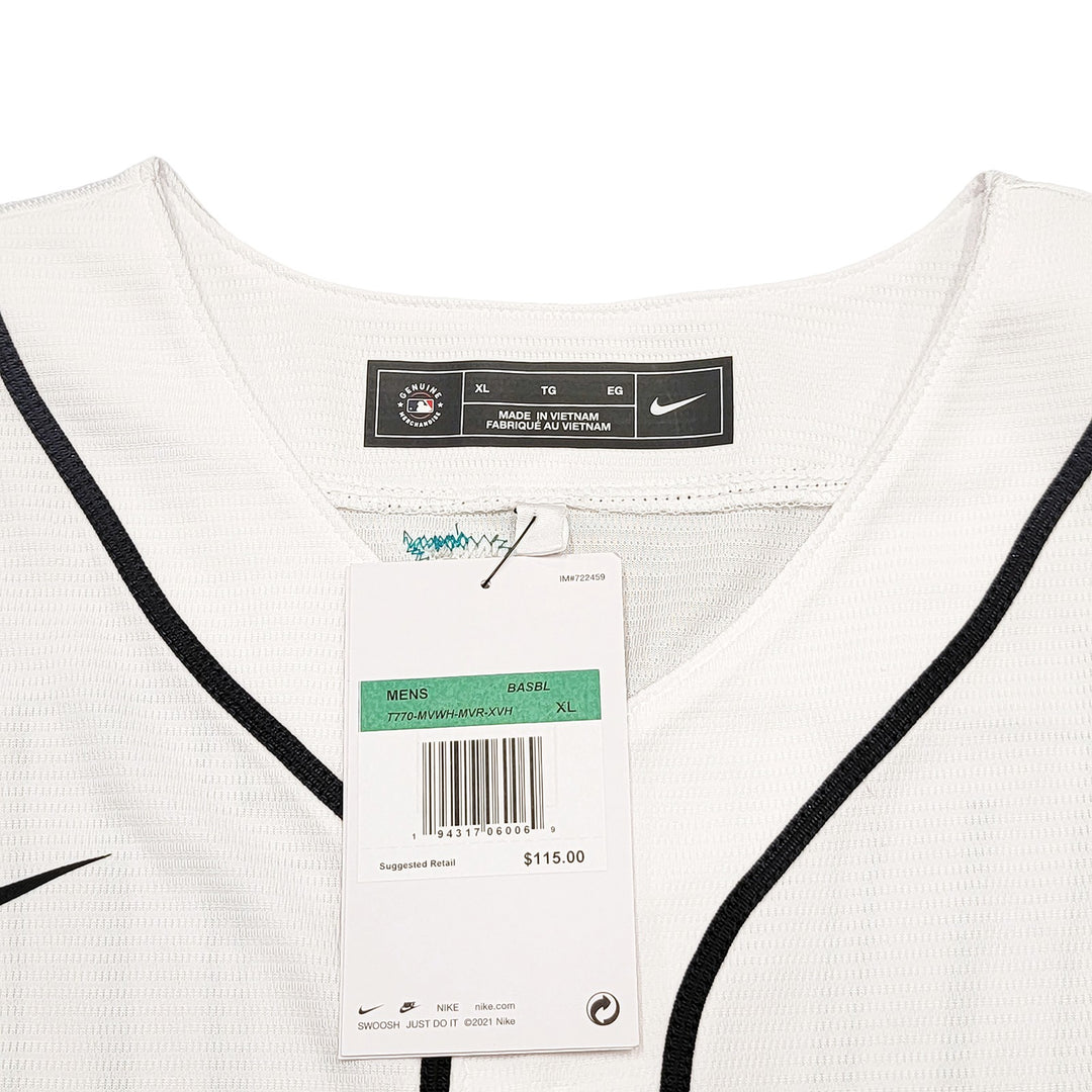 Seattle Mariners Julio Rodriguez Signed White Nike Jersey Size XL Beckett