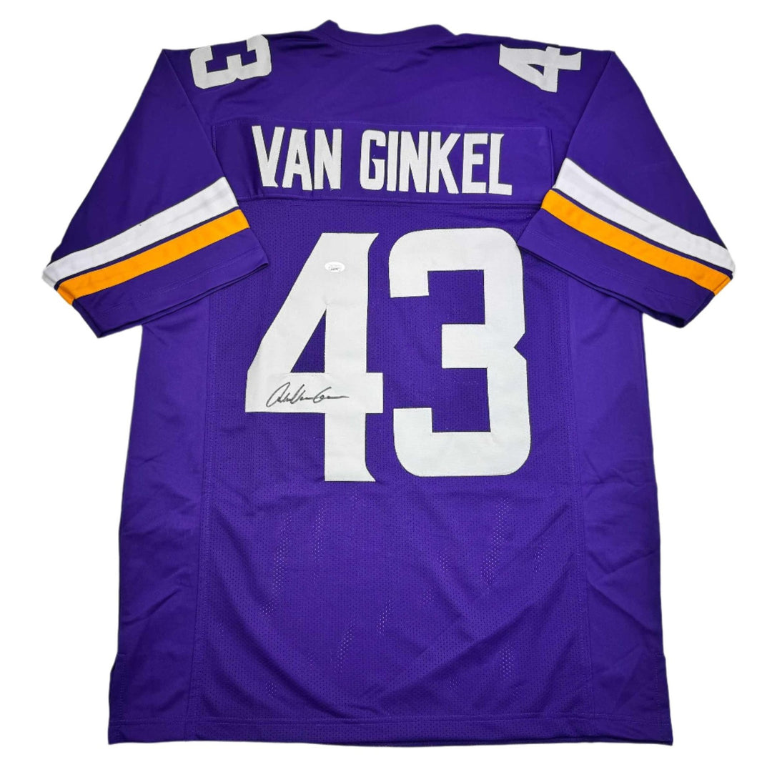 Autographed/Signed Andrew Van Ginkel Minnesota Purple Jersey JSA COA