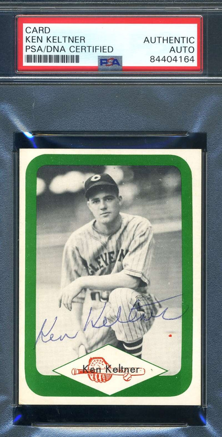 Ken Keltner PSA DNA Coa Signed 1975 Great Plains Greats Autograph