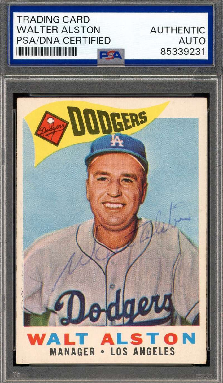 Walter Alston PSA DNA Signed 1960 Topps Manager Autograph