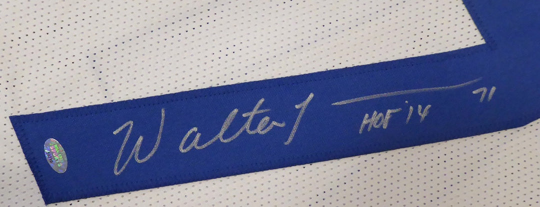 Seattle Seahawks Walter Jones Signed White Jersey "HOF '14" MCS Holo