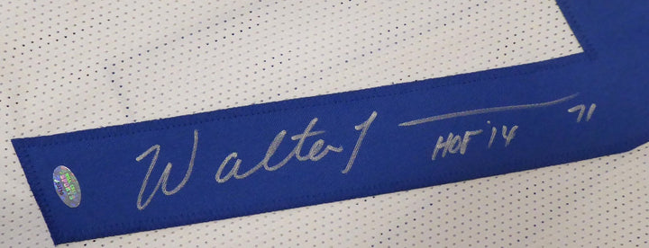 Seattle Seahawks Walter Jones Signed White Jersey "HOF '14" MCS Holo