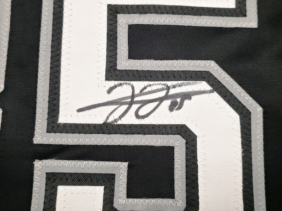 Chicago White Sox Frank Thomas Signed Black Jersey Beckett Witness