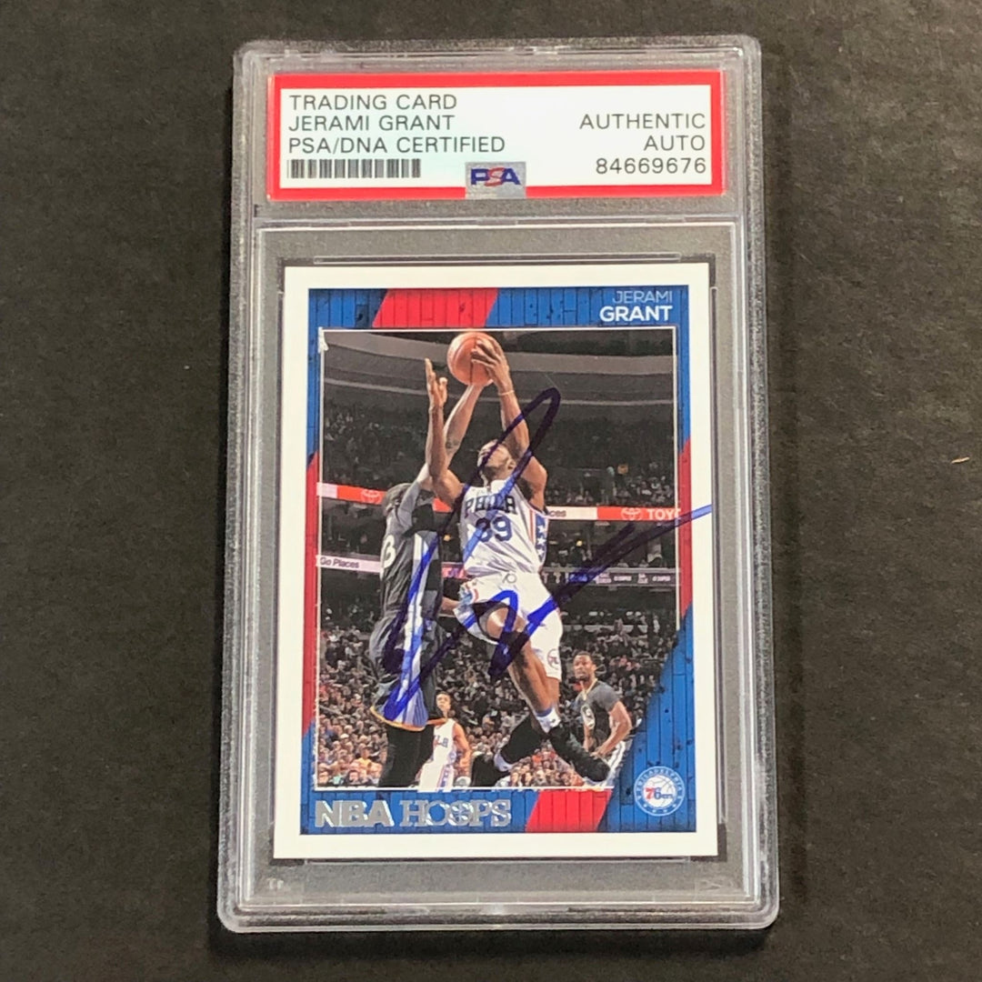 2016-17 Panini NBA Hoops #162 Jerami Grant Signed Card AUTO PSA Slabbed Nuggets