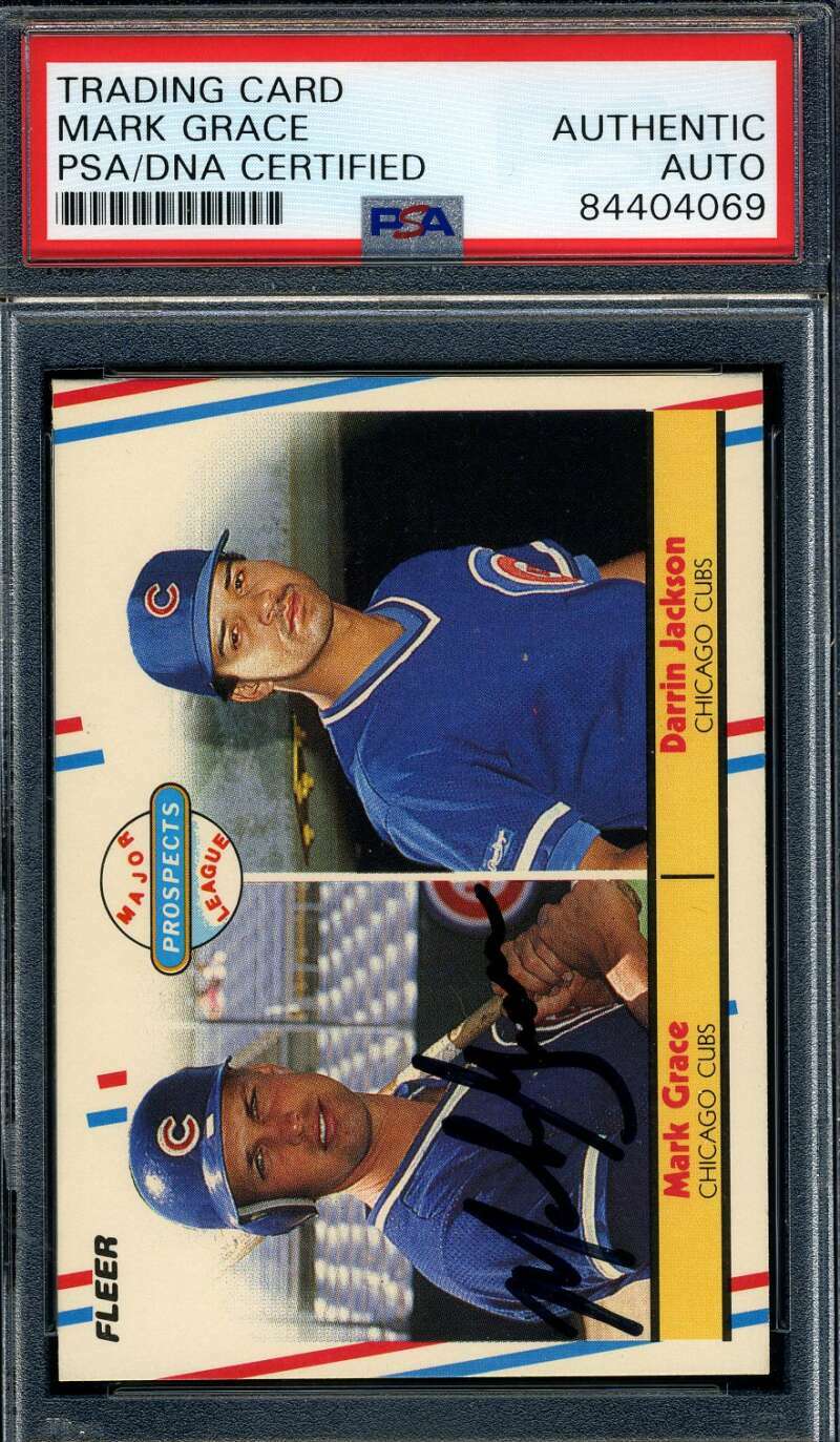 Mark Grace PSA DNA Coa Signed 1988 Fleer Rookie Autograph