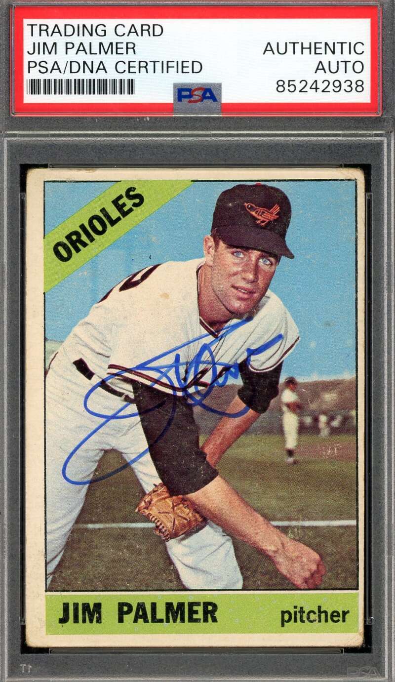 Jim Palmer PSA DNA Signed 1966 Topps Rookie Orioles Autograph