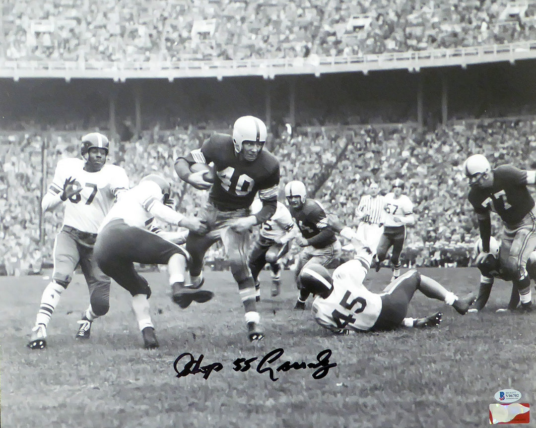 Howard "Hopalong" Cassady Auto 16x20 Photo Ohio State Buckeyes In Black Beckett