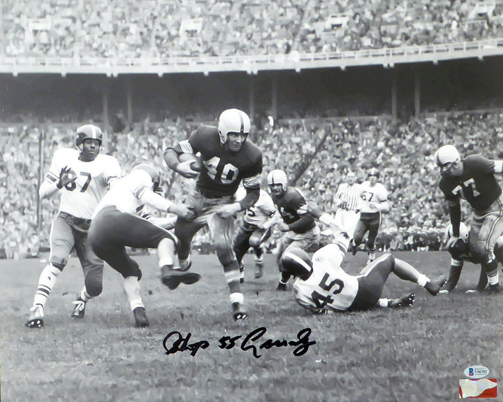 Howard "Hopalong" Cassady Auto 16x20 Photo Ohio State Buckeyes In Black Beckett