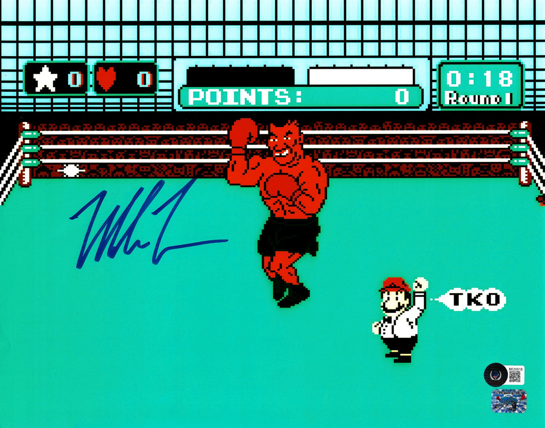 Mike Tyson Signed Framed 11x14 Photo Nintendo Punch-Out!! Beckett BAS QR