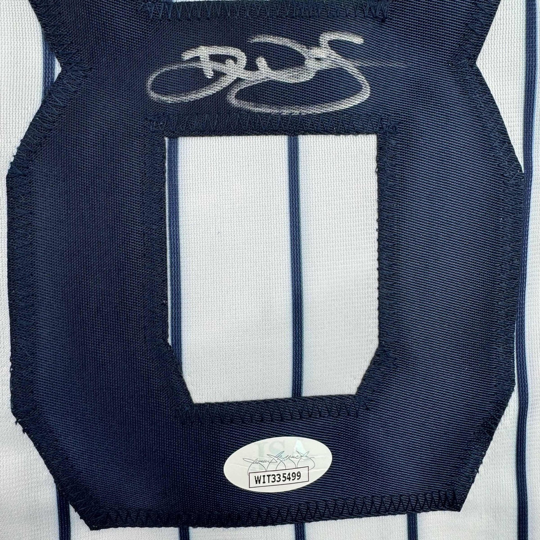 Autographed/Signed Devin Williams New York Pinstripe Jersey JSA COA