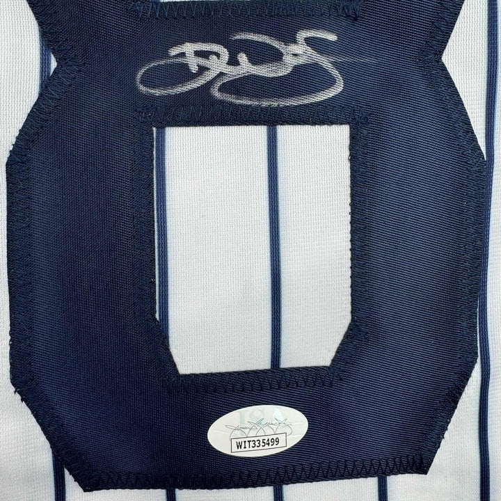 Autographed/Signed Devin Williams New York Pinstripe Jersey JSA COA