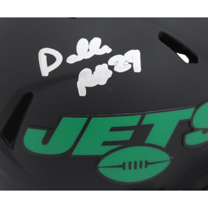 Darrelle Revis Autographed New York Jets Eclipse Mini Helmet Beckett 48130