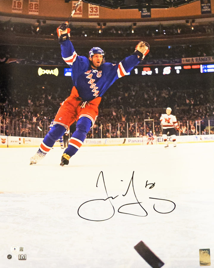 Jaromir Jagr Signed 16x20 Photo New York Rangers Beckett BAS Witness