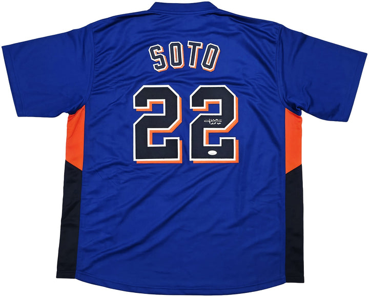 New York Mets Juan Soto Autographed Signed Blue Jersey JSA