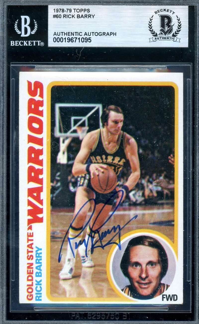Rick Barry Beckett BAS Signed 1978-79 Topps Autograph