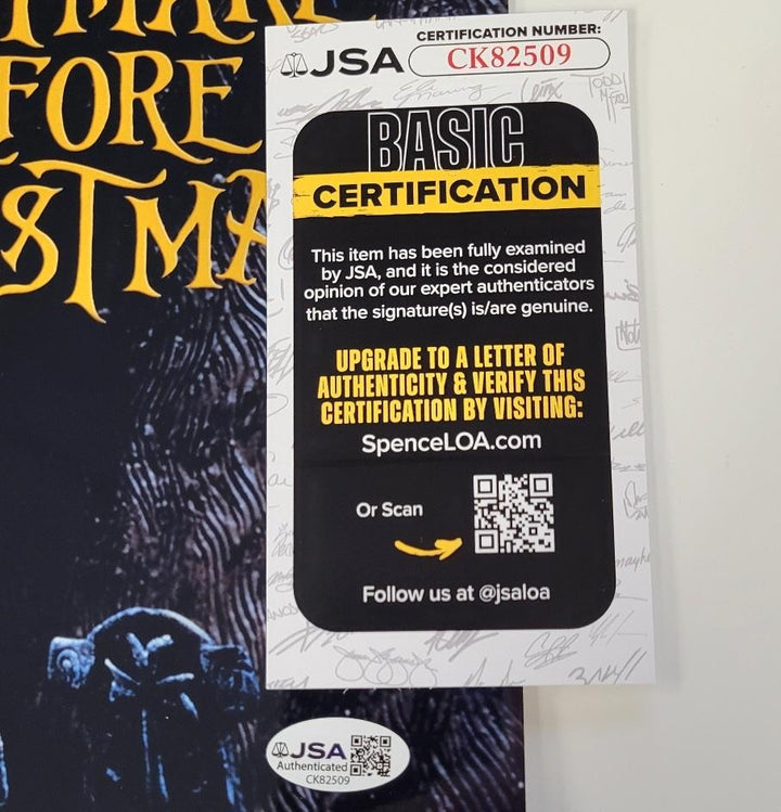 Nightmare Before Christmas cast signed 16x20 photo auto Page Sarandon O'Hara JSA