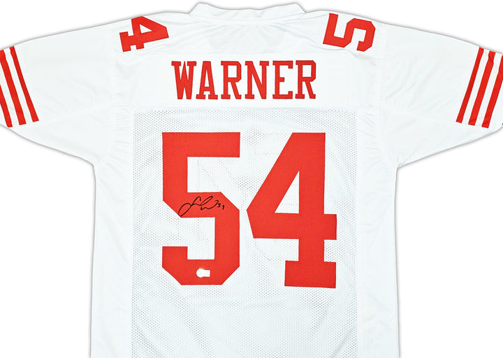 San Francisco 49ers Fred Warner Signed White Jersey Beckett Witness