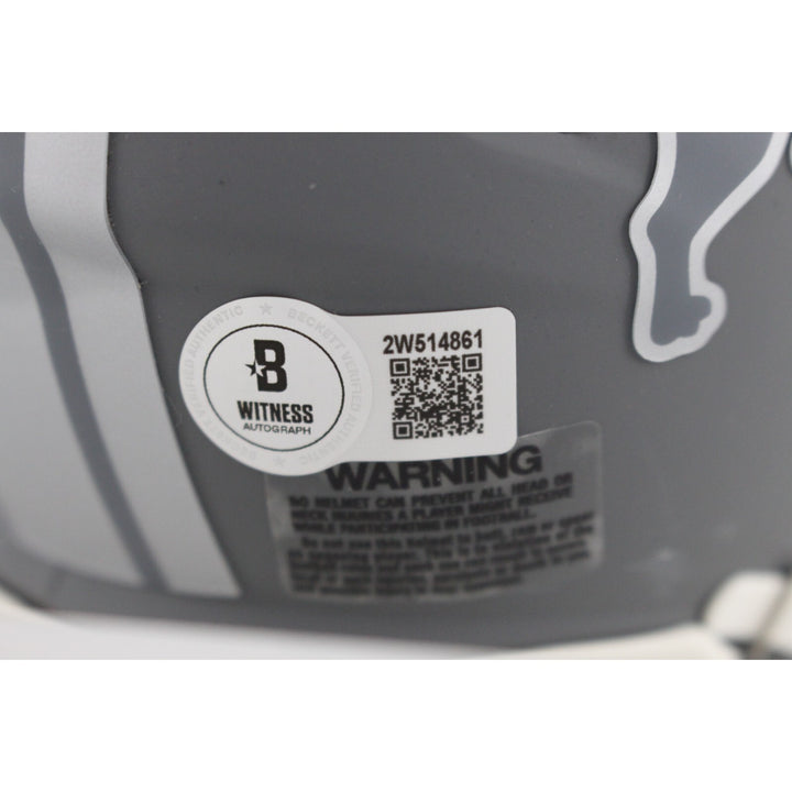 Aidan Hutchinson Autographed Detroit Lions Slate Mini Helmet Beckett 49116