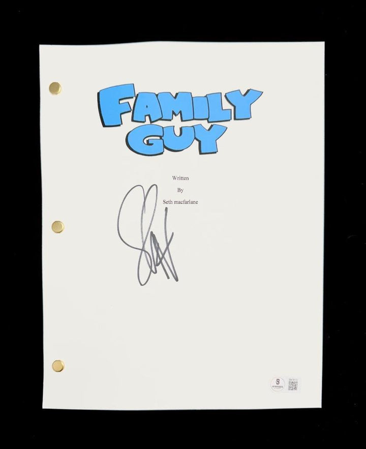 Seth Green autograph signed Family Guy Pilot Script Chris Griffin B~ Beckett BAS