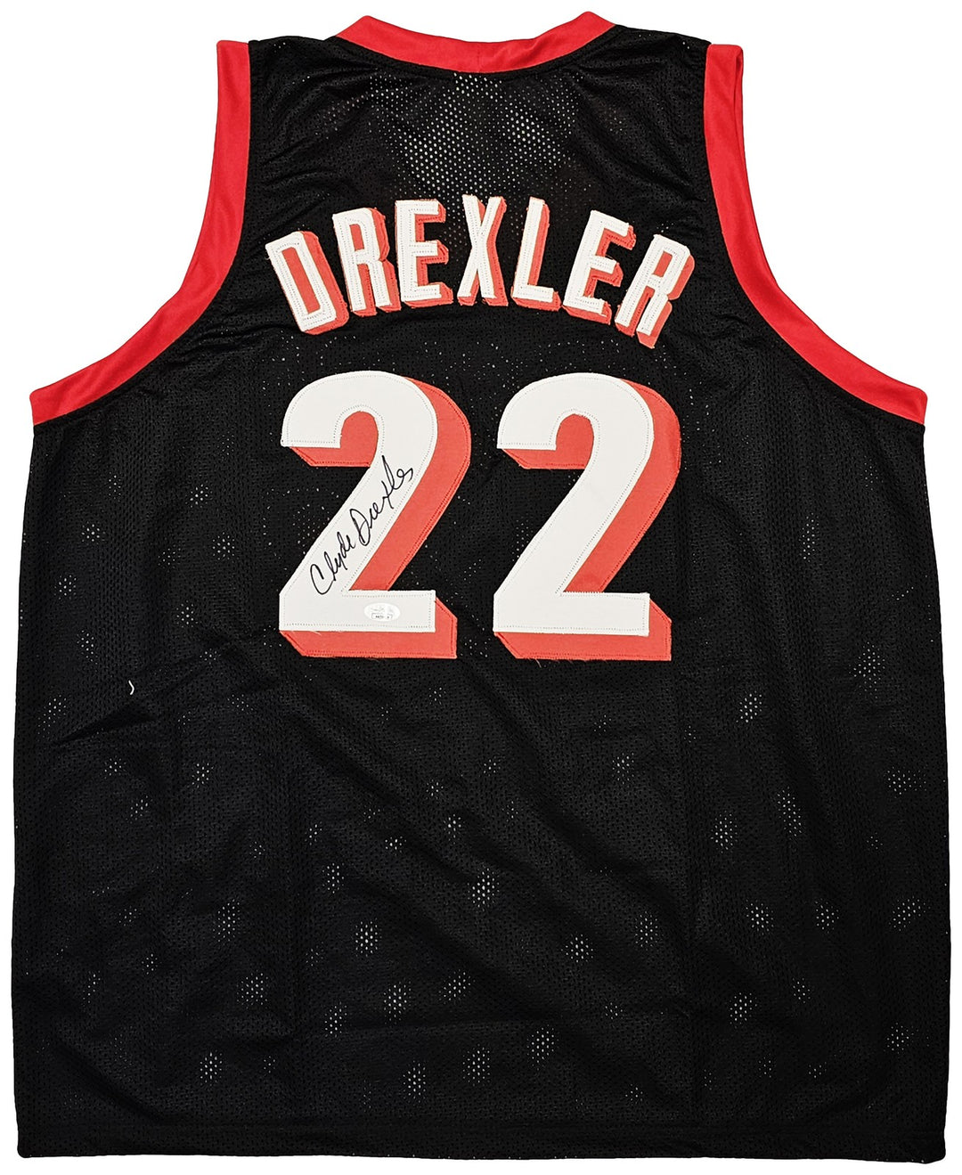 Portland Trail Blazers Clyde Drexler Autographed Signed Black Jersey JSA