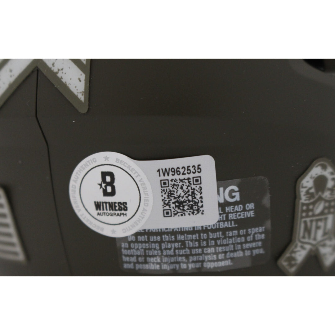 Pat Freiermuth Autographed Pittsburgh Steelers 22 Salute Mini Helmet BAS 48055