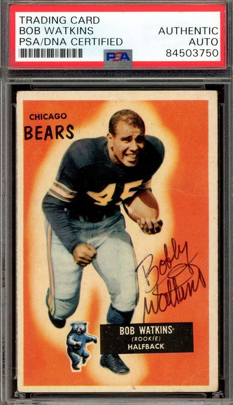 Bob Watkins PSA DNA Signed 1955 Bowman Autograph