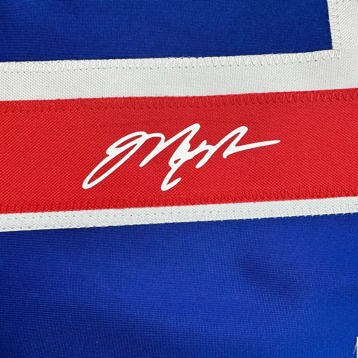 Facsimile Autographed Mark Messier New York Blue Reprint Auto Jersey Men's XL