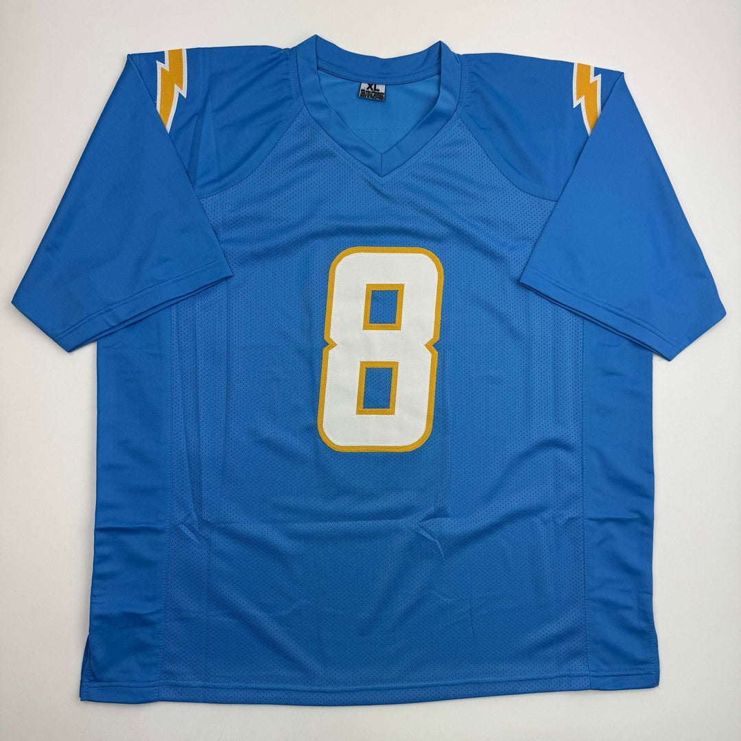 Autographed/Signed Omarion Hampton Los Angeles Powder Blue Jersey Beckett COA