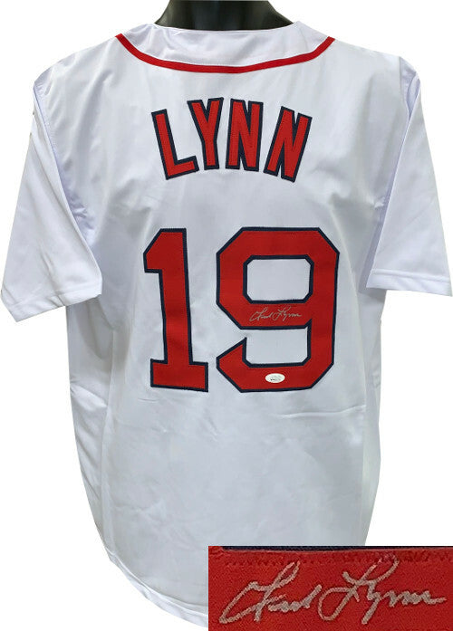 Fred Lynn signed White TB Custom Stitched Baseball Jersey XL- JSA ITP Hologram