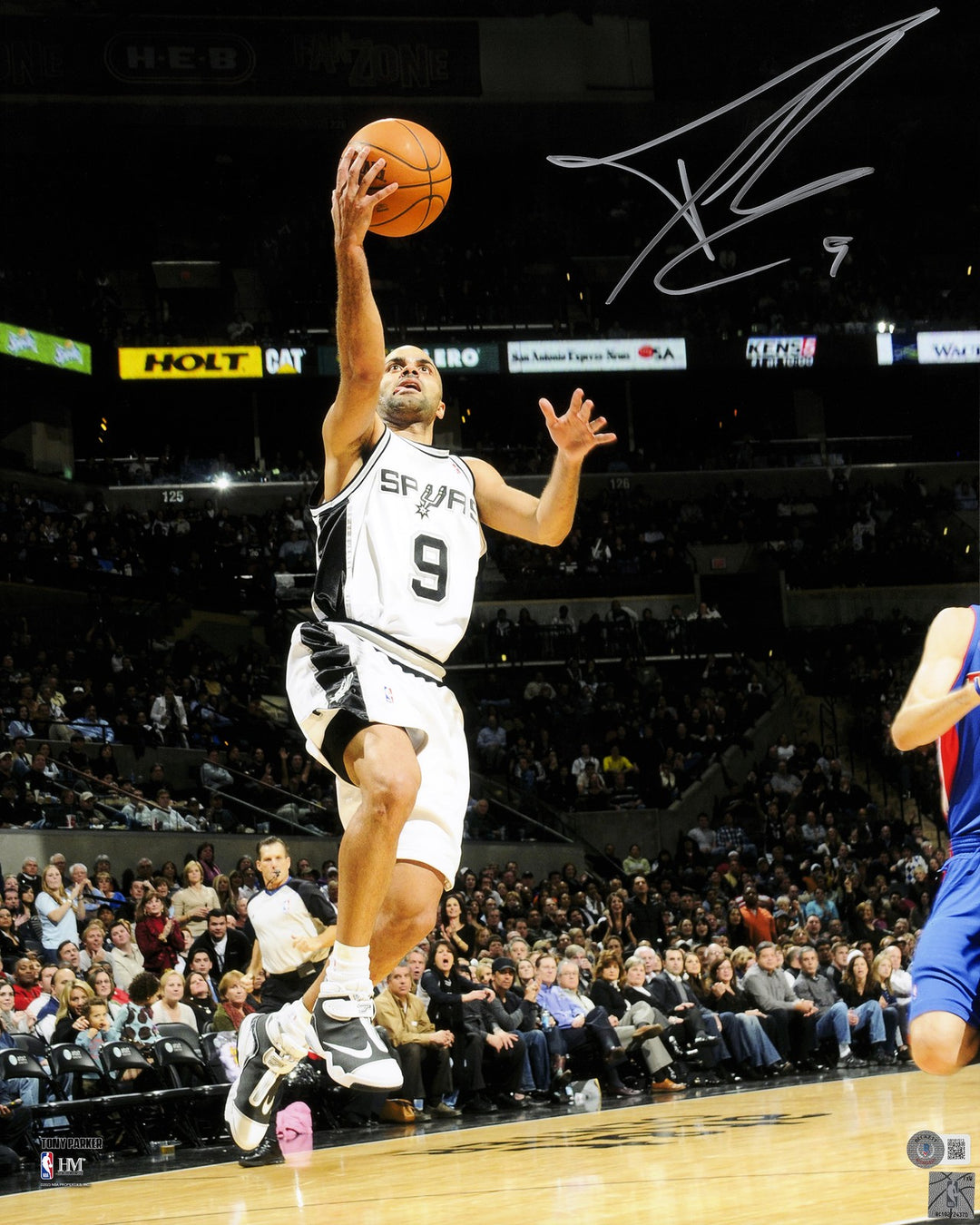 Tony Parker Autographed Signed 16x20 Photo San Antonio Spurs Beckett Witness
