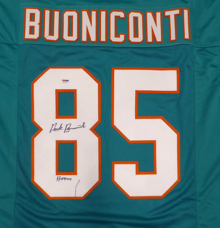 Dolphins Nick Buoniconti Signed Teal Jersey "HOF 01" (Mark) PSA/DNA #X21293