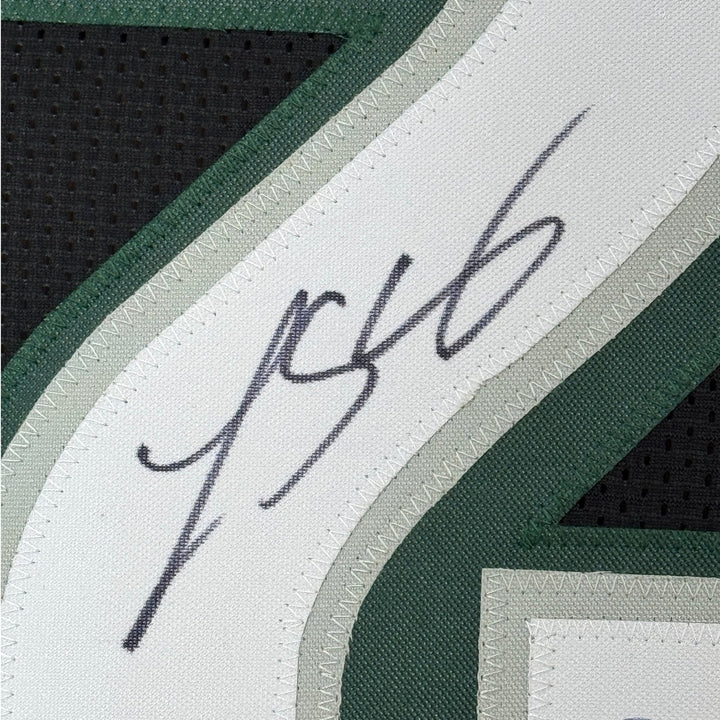 FRAMED Signed LESEAN MCCOY 35x39 Philadelphia Black Jersey JSA COA