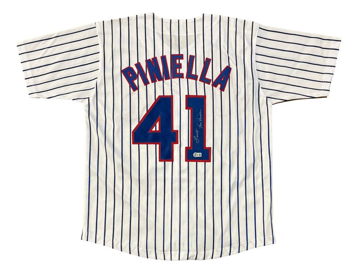 Lou Piniella Chicago Signed White Baseball Jersey Sweet Inscribed BAS