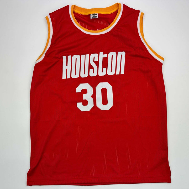 Facsimile Autographed Kenny Smith Houston Red Reprint Jersey Size Men's XL