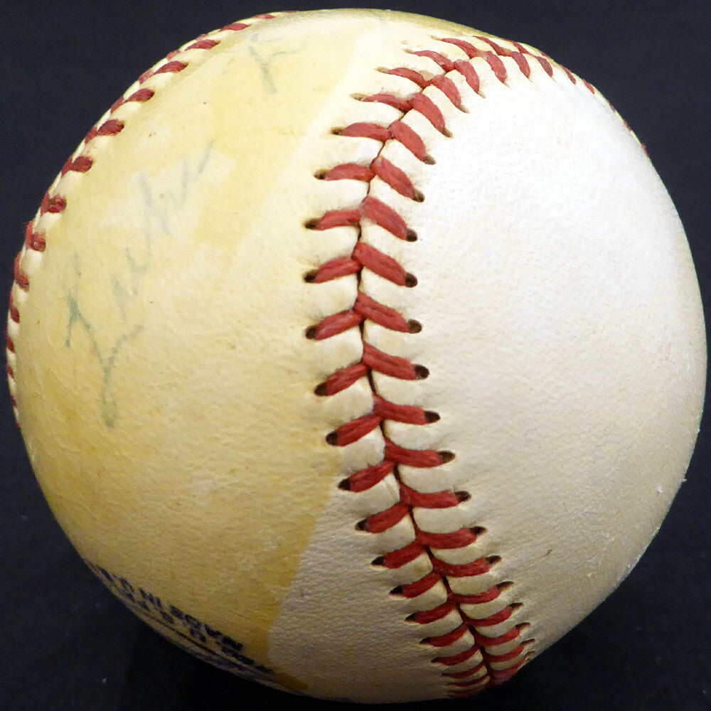 Luke Hamlin Auto Official Warren Giles NL Baseball Dodgers, Tigers Beckett