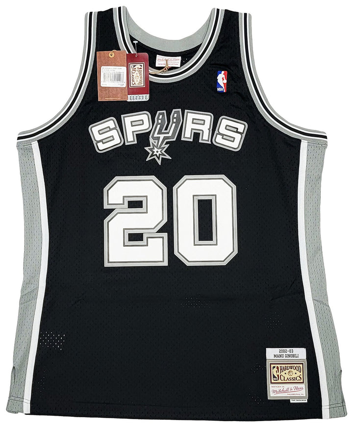 Spurs Manu Ginobili Auto Black Authentic Mitchell Ness Swingman Jersey Sz XL BAS