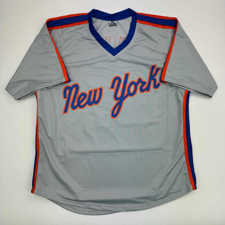 Autographed/Signed Howard Johnson HOJO New York Grey Jersey JSA COA