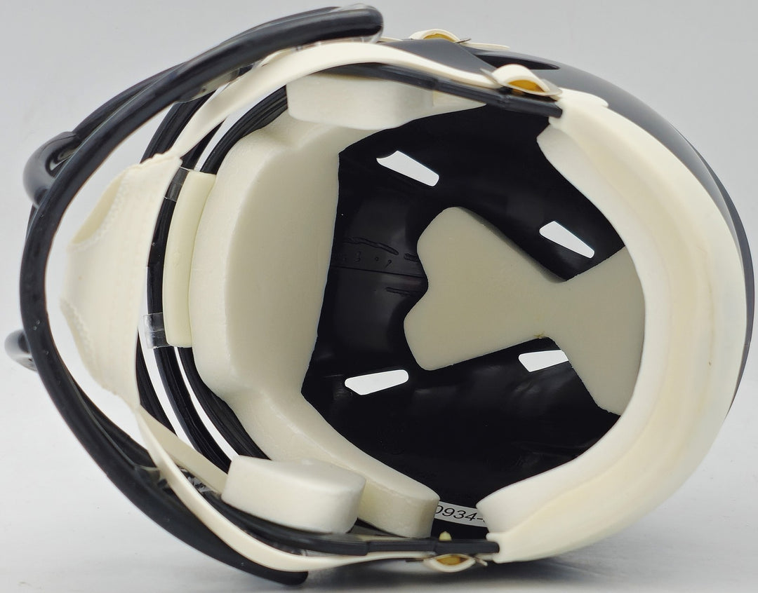 Rashod Bateman Signed Baltimore Ravens Black Speed Mini Helmet Beckett Witness