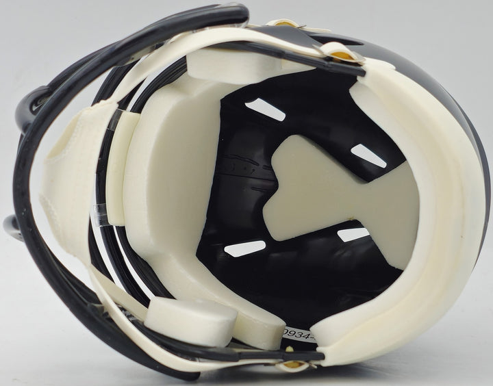 Rashod Bateman Signed Baltimore Ravens Black Speed Mini Helmet Beckett Witness