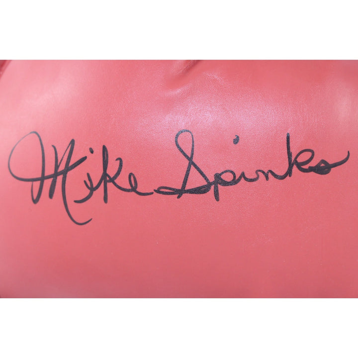 Michael Spinks Autographed/Signed Red Everlast Right Hand Boxing Glove JSA 53560