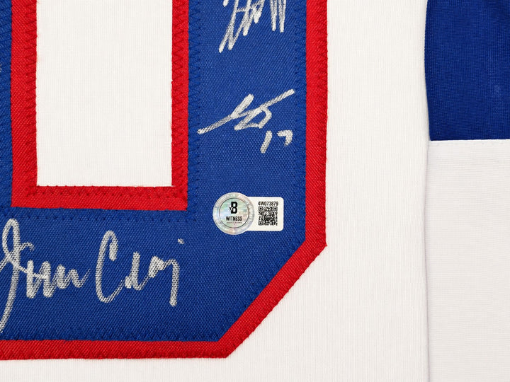 1980 USA Miracle on Ice Signed White Jersey "Do You Believe" 18 Sigs BAS Witness