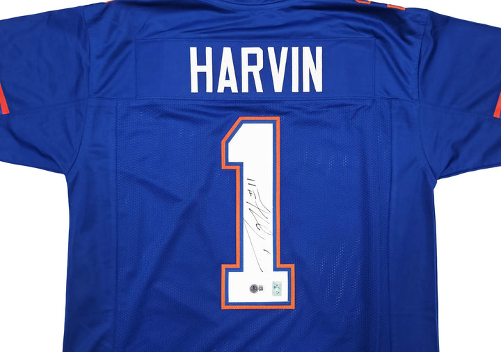 Florida Gators Percy Harvin Autographed Signed Blue Jersey "#11" Beckett