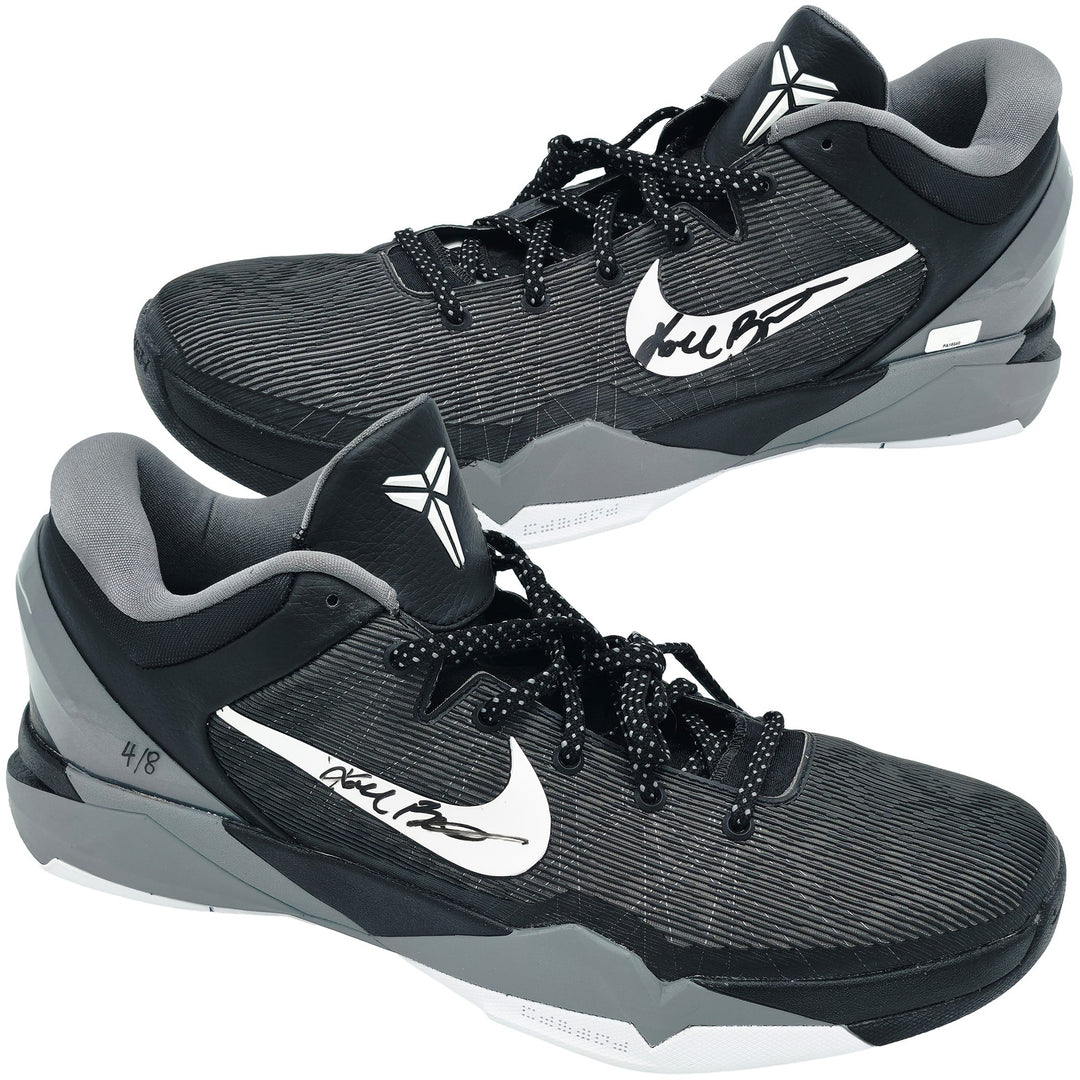 Kobe Bryant Dual Auto Black/Grey 2011-12 Nike Kobe VII Shoes Size 14 #/8 Panini
