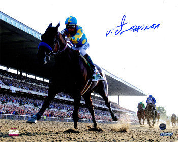 American Pharoah-Victor Espinoza signed 16x20 Photo Belmont Stakes  Steiner Holo
