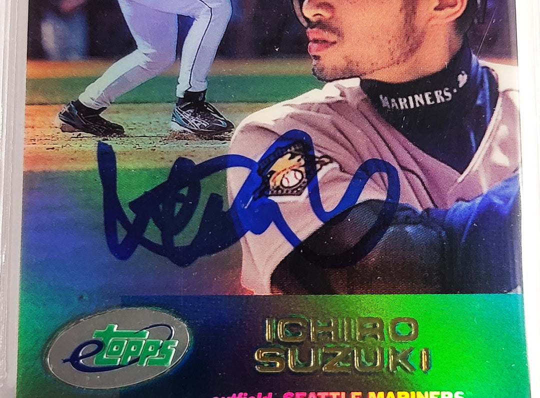 Ichiro Suzuki Signed 2001 eTopps RC 100 Mariners Auto GM 10 Beckett #14129126