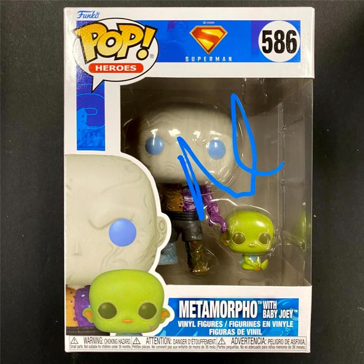 Anthony Carrigan signed Metamorpho Superman Funko Pop 586 autograph Beckett BAS