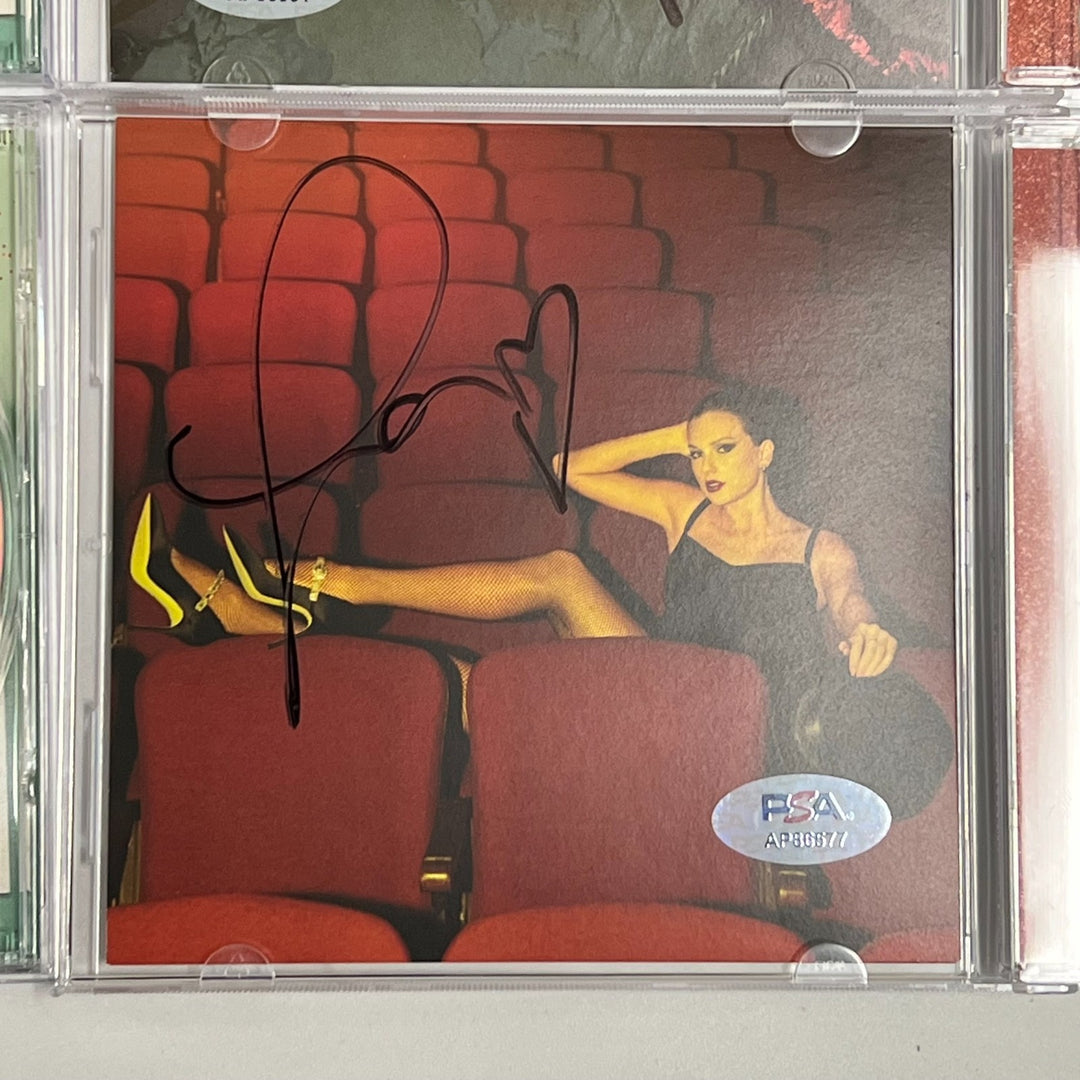 Taylor Swift Signed CD Cover Bundle PSA/DNA The Life of a Showgirl